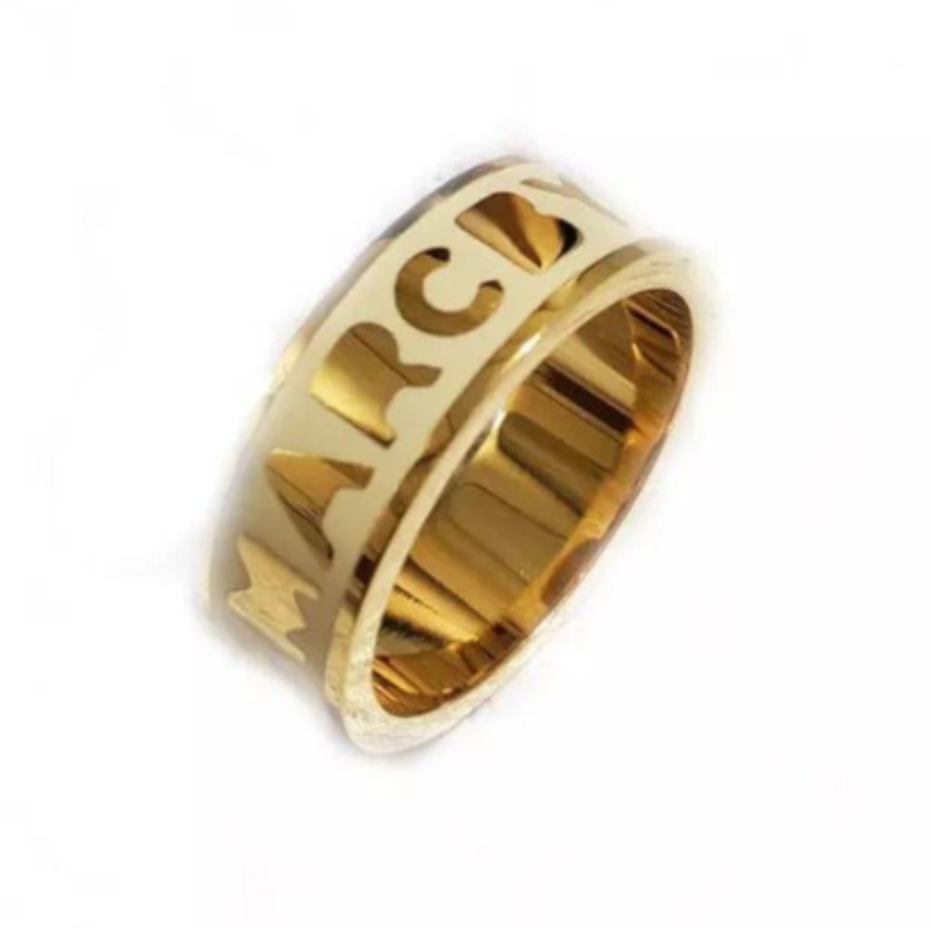 Marc By Marc Jacobs Logo Disc Band Ring  Brand New